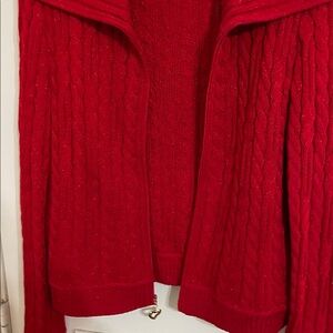 St John Jacket Cardigan Gold Heart Zipper Sz 8